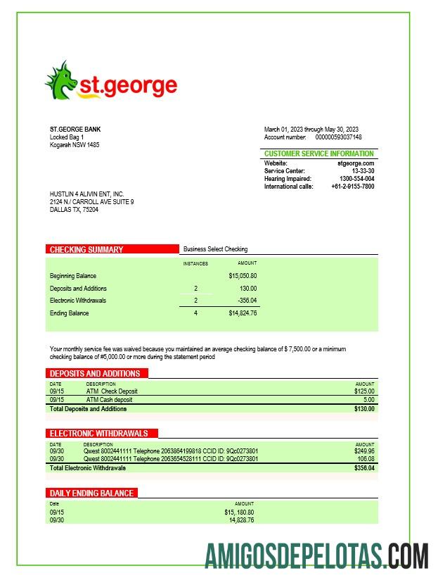Modelo Word e PDF da declaração da organização do Realista St.